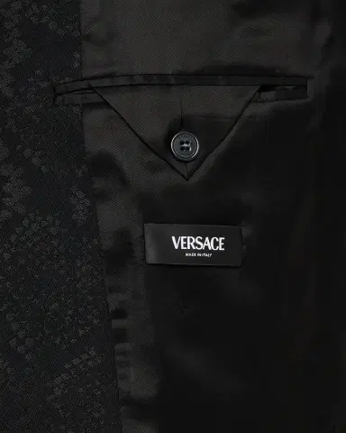 Versace Men's Python-Jacquard Wool-Blend Blazer | Thumbnail 10 Versace Men's Python-Jacquard Wool-Blend Blazer | Thumbnail 10