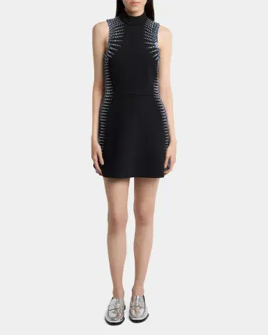 Casablanca Embellished Mock-Neck Sleeveless Mini Dress | Thumbnail 6 Casablanca Embellished Mock-Neck Sleeveless Mini Dress | Thumbnail 6