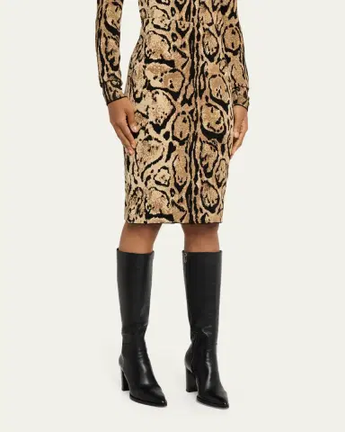 Stella McCartney Leopard Jacquard Knit Pencil Skirt | Thumbnail 4 Stella McCartney Leopard Jacquard Knit Pencil Skirt | Thumbnail 4