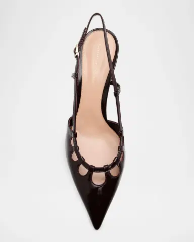 Gianvito Rossi 55mm Cutout Patent Leather Slingback Pumps | Thumbnail 3 Gianvito Rossi 55mm Cutout Patent Leather Slingback Pumps | Thumbnail 3