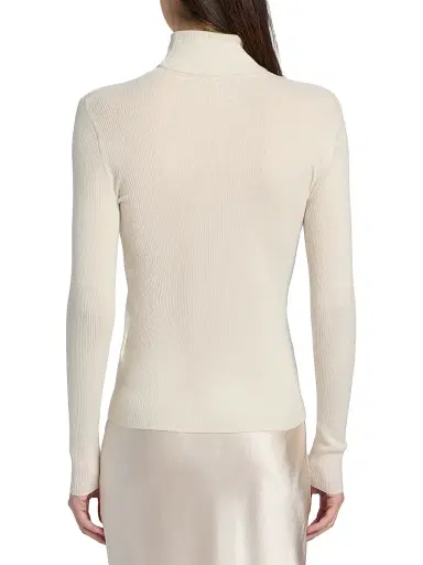 Majestic Filatures Women's Cashmere Ribbed Sweater - Milk | Thumbnail 5 Majestic Filatures Women's Cashmere Ribbed Sweater - Milk | Thumbnail 5
