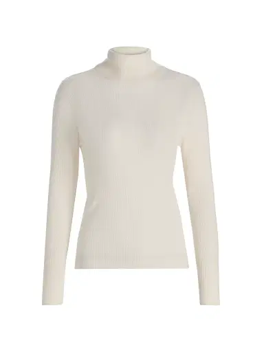 Majestic Filatures Women's Cashmere Ribbed Sweater - Milk | Thumbnail 1 Majestic Filatures Women's Cashmere Ribbed Sweater - Milk | Thumbnail 1