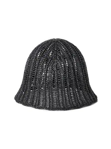 Brunello Cucinelli Women's Techno Raffia Bucket Hat - Black | Thumbnail 1 Brunello Cucinelli Women's Techno Raffia Bucket Hat - Black | Thumbnail 1