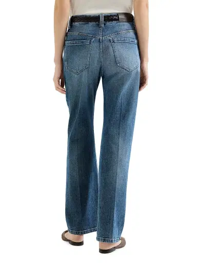 Brunello Cucinelli Women's Comfort Cotton Denim Contemporary Loose Jeans with Monili - Denim | Thumbnail 3 Brunello Cucinelli Women's Comfort Cotton Denim Contemporary Loose Jeans with Monili - Denim | Thumbnail 3
