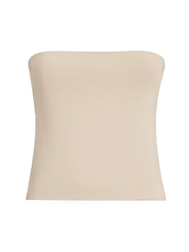 Brunello Cucinelli Women's Stretch Cotton Jersey Bandeau Top - Beige - Size Large | Thumbnail 1 Brunello Cucinelli Women's Stretch Cotton Jersey Bandeau Top - Beige - Size Large | Thumbnail 1
