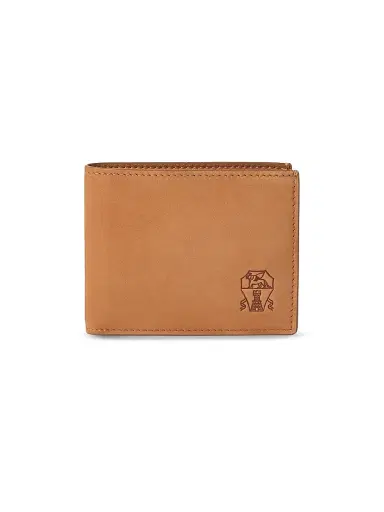 Brunello Cucinelli Men's Nubuck Wallet - Cognac | Thumbnail 1 Brunello Cucinelli Men's Nubuck Wallet - Cognac | Thumbnail 1