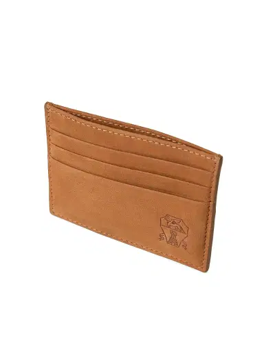 Brunello Cucinelli Men's Nubuck Card Holder - Cognac | Thumbnail 4 Brunello Cucinelli Men's Nubuck Card Holder - Cognac | Thumbnail 4