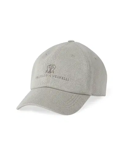 Brunello Cucinelli Men's Garment Dyed Baseball Cap in Denim | Thumbnail 1 Brunello Cucinelli Men's Garment Dyed Baseball Cap in Denim | Thumbnail 1