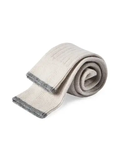 Brunello Cucinelli Men's Cashmere Rib Knit Socks - Sand | Thumbnail 2 Brunello Cucinelli Men's Cashmere Rib Knit Socks - Sand | Thumbnail 2