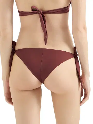 Brunello Cucinelli Women's Techno Jersey Bikini Bottoms - Bordeaux - Size 0 | Thumbnail 3 Brunello Cucinelli Women's Techno Jersey Bikini Bottoms - Bordeaux - Size 0 | Thumbnail 3