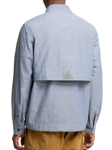 Moncler Grenoble Men's Shirt in Chambray - Powder Blue - Size XL | Thumbnail 3 Moncler Grenoble Men's Shirt in Chambray - Powder Blue - Size XL | Thumbnail 3
