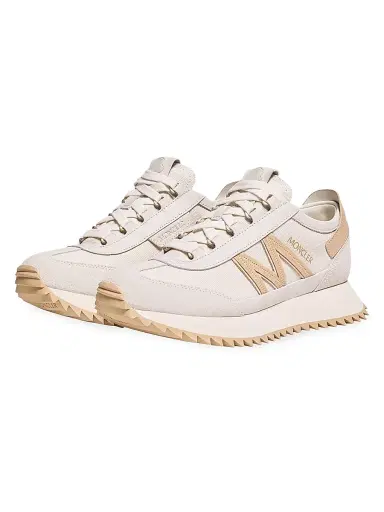 Moncler Women's Pacey2 and Sneakers in Suede and Nubuck - White Ivory - Size 8 | Thumbnail 2 Moncler Women's Pacey2 and Sneakers in Suede and Nubuck - White Ivory - Size 8 | Thumbnail 2