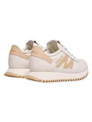 Moncler Women's Pacey2 and Sneakers in Suede and Nubuck - White Ivory - Size 8 | Thumbnail 3 Moncler Women's Pacey2 and Sneakers in Suede and Nubuck - White Ivory - Size 8 | Thumbnail 3