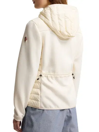 Moncler Grenoble Women's Down-Filled Zip-Up Hoodie Cardigan - White Ivory - Size Large | Thumbnail 3 Moncler Grenoble Women's Down-Filled Zip-Up Hoodie Cardigan - White Ivory - Size Large | Thumbnail 3