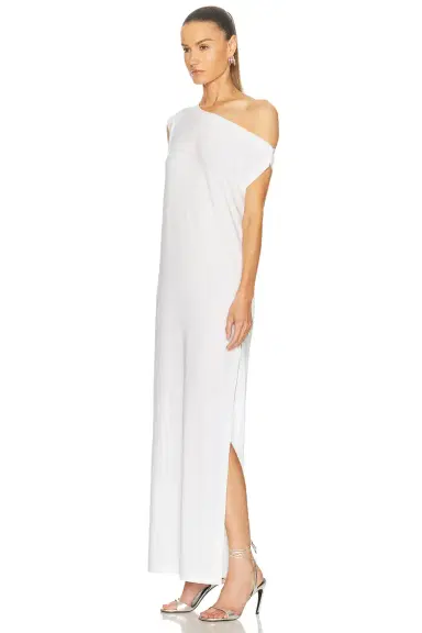 Norma Kamali x Lifestyle Drop Shoulder Side Slit Long Dress | Thumbnail 3 Norma Kamali x Lifestyle Drop Shoulder Side Slit Long Dress | Thumbnail 3