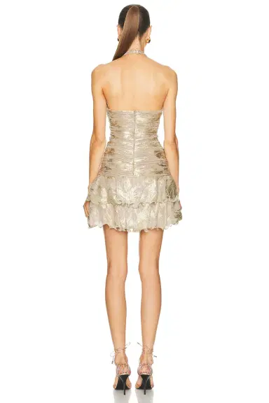 PatBo Golden Dust Lurex Plunge Dress | Thumbnail 3 PatBo Golden Dust Lurex Plunge Dress | Thumbnail 3