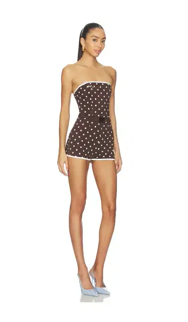 Rowen Rose Polka Dots Bustier Mini Jumpsuit | Thumbnail 2 Rowen Rose Polka Dots Bustier Mini Jumpsuit | Thumbnail 2