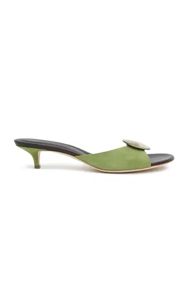 Christopher Esber Aura Quartz Suede Kitten Heel Mules | Thumbnail 8 Christopher Esber Aura Quartz Suede Kitten Heel Mules | Thumbnail 8