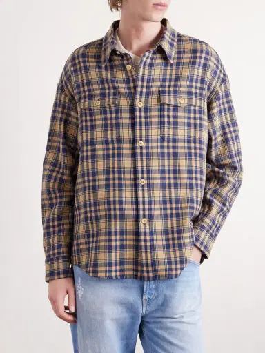 Visvim Lumber Checked Wool and Linen-Blend Twill Shirt - Men | Thumbnail 3 Visvim Lumber Checked Wool and Linen-Blend Twill Shirt - Men | Thumbnail 3