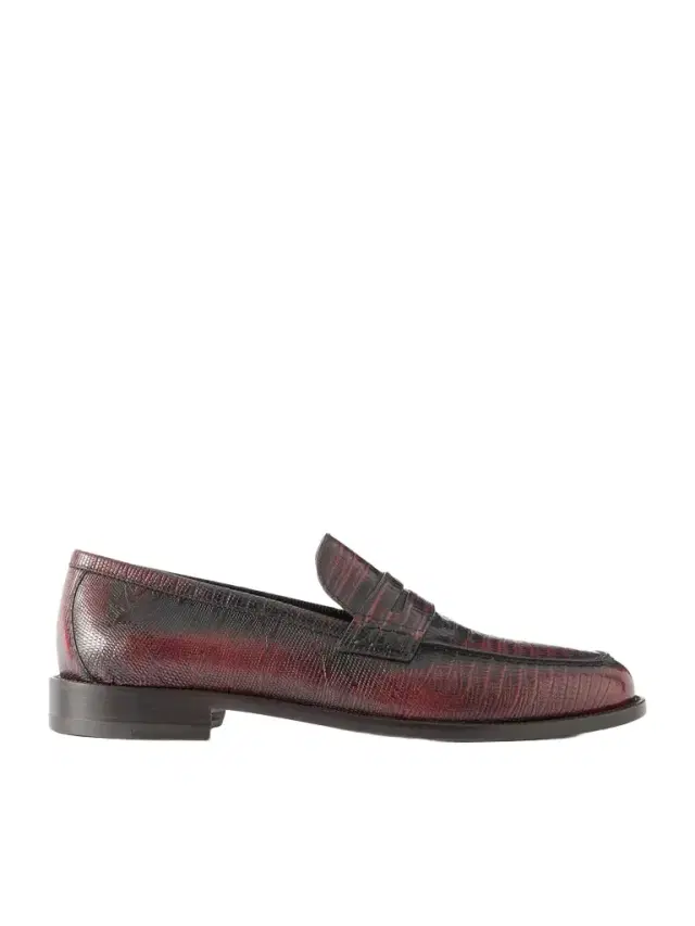 Perry Lizard-Effect Leather Loafers - Men Perry Lizard-Effect Leather Loafers - Men
