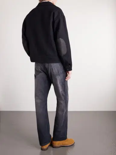 Visvim Strato Leather-Trimmed Linen and Wool-Blend Twill Jacket - Men | Thumbnail 4 Visvim Strato Leather-Trimmed Linen and Wool-Blend Twill Jacket - Men | Thumbnail 4