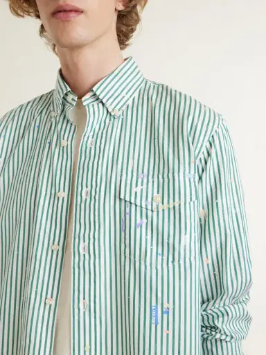 Polo Ralph Lauren Button-Down Collar Paint-Splattered Cotton-Poplin Shirt - Men | Thumbnail 5 Polo Ralph Lauren Button-Down Collar Paint-Splattered Cotton-Poplin Shirt - Men | Thumbnail 5