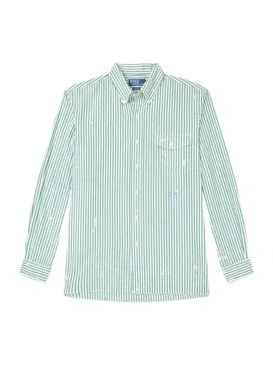 Polo Ralph Lauren Button-Down Collar Paint-Splattered Cotton-Poplin Shirt - Men | Thumbnail 1 Polo Ralph Lauren Button-Down Collar Paint-Splattered Cotton-Poplin Shirt - Men | Thumbnail 1
