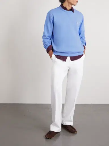 Polo Ralph Lauren Logo-Embroidered Cotton-Blend Jersey Sweatshirt - Men | Thumbnail 2 Polo Ralph Lauren Logo-Embroidered Cotton-Blend Jersey Sweatshirt - Men | Thumbnail 2