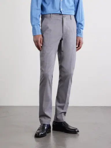 ELEVENTY Slim-Fit Tapered Stretch-Wool Flannel Trousers - Men | Thumbnail 3 ELEVENTY Slim-Fit Tapered Stretch-Wool Flannel Trousers - Men | Thumbnail 3