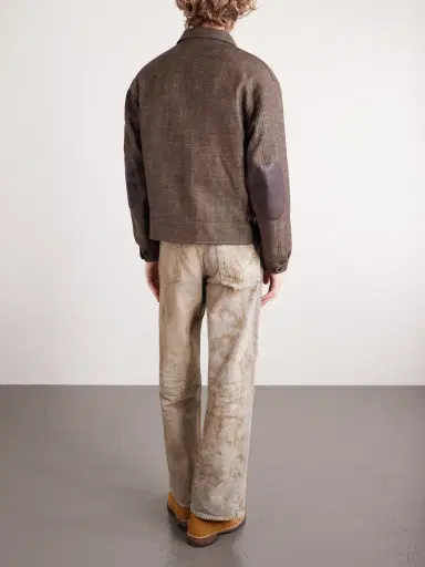 Visvim Strato Leather-Trimmed Linen and Wool-Blend Twill Jacket - Men | Thumbnail 4 Visvim Strato Leather-Trimmed Linen and Wool-Blend Twill Jacket - Men | Thumbnail 4