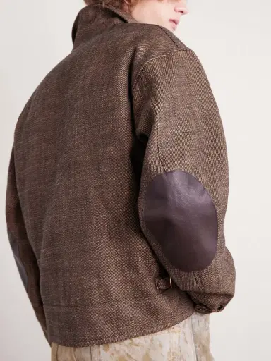 Visvim Strato Leather-Trimmed Linen and Wool-Blend Twill Jacket - Men | Thumbnail 5 Visvim Strato Leather-Trimmed Linen and Wool-Blend Twill Jacket - Men | Thumbnail 5