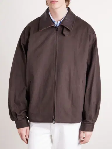 ssstein Leather-Trimmed Cotton Jacket - Men | Thumbnail 3 ssstein Leather-Trimmed Cotton Jacket - Men | Thumbnail 3