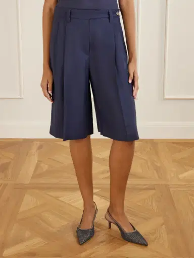 Brunello Cucinelli Bead-embellished Pleated Twill Shorts | Thumbnail 3 Brunello Cucinelli Bead-embellished Pleated Twill Shorts | Thumbnail 3