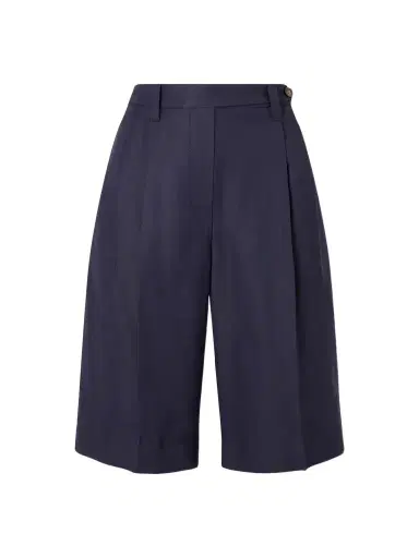 Brunello Cucinelli Bead-embellished Pleated Twill Shorts | Thumbnail 1 Brunello Cucinelli Bead-embellished Pleated Twill Shorts | Thumbnail 1