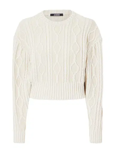 Jacquemus Amelo Cable-knit Cotton Sweater | Thumbnail 1 Jacquemus Amelo Cable-knit Cotton Sweater | Thumbnail 1