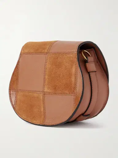 Chloé Marcie Patchwork Leather And Suede Shoulder Bag | Thumbnail 3 Chloé Marcie Patchwork Leather And Suede Shoulder Bag | Thumbnail 3
