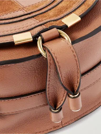 Chloé Marcie Patchwork Leather And Suede Shoulder Bag | Thumbnail 4 Chloé Marcie Patchwork Leather And Suede Shoulder Bag | Thumbnail 4