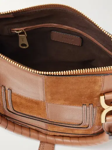 Chloé Marcie Patchwork Leather And Suede Shoulder Bag | Thumbnail 5 Chloé Marcie Patchwork Leather And Suede Shoulder Bag | Thumbnail 5