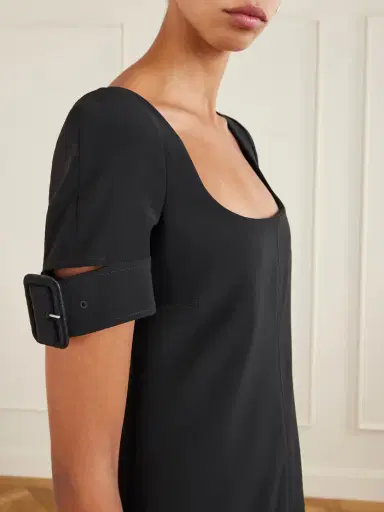 Courrèges Buckled Crepe Mini Dress | Thumbnail 4 Courrèges Buckled Crepe Mini Dress | Thumbnail 4
