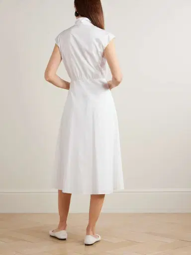 Valentino Garavani Broderie Anglaise-trimmed Cotton-poplin Midi Dress | Thumbnail 3 Valentino Garavani Broderie Anglaise-trimmed Cotton-poplin Midi Dress | Thumbnail 3