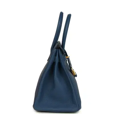 HERMÈS Hermes Birkin 30 Deep Bleu Togo Gold Hardware | Thumbnail 3 HERMÈS Hermes Birkin 30 Deep Bleu Togo Gold Hardware | Thumbnail 3