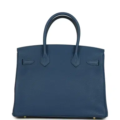 HERMÈS Hermes Birkin 30 Deep Bleu Togo Gold Hardware | Thumbnail 4 HERMÈS Hermes Birkin 30 Deep Bleu Togo Gold Hardware | Thumbnail 4