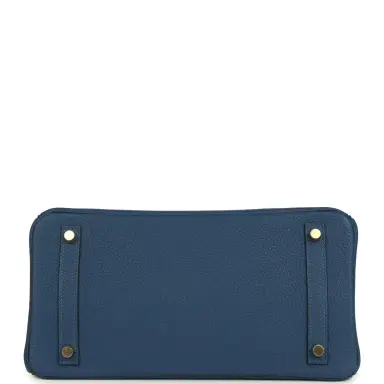 HERMÈS Hermes Birkin 30 Deep Bleu Togo Gold Hardware | Thumbnail 6 HERMÈS Hermes Birkin 30 Deep Bleu Togo Gold Hardware | Thumbnail 6