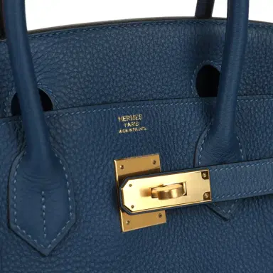 HERMÈS Hermes Birkin 30 Deep Bleu Togo Gold Hardware | Thumbnail 7 HERMÈS Hermes Birkin 30 Deep Bleu Togo Gold Hardware | Thumbnail 7