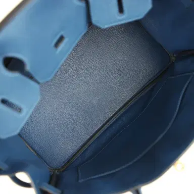 HERMÈS Hermes Birkin 30 Deep Bleu Togo Gold Hardware | Thumbnail 8 HERMÈS Hermes Birkin 30 Deep Bleu Togo Gold Hardware | Thumbnail 8