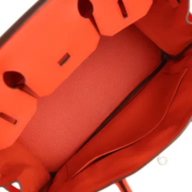 HERMÈS Hermes Birkin 30 Orange Poppy Togo Palladium Hardware | Thumbnail 8 HERMÈS Hermes Birkin 30 Orange Poppy Togo Palladium Hardware | Thumbnail 8