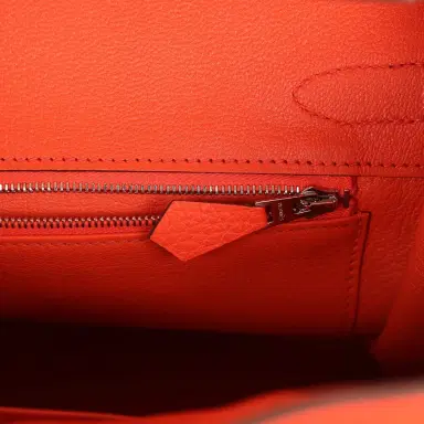 HERMÈS Hermes Birkin 30 Orange Poppy Togo Palladium Hardware | Thumbnail 9 HERMÈS Hermes Birkin 30 Orange Poppy Togo Palladium Hardware | Thumbnail 9