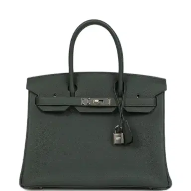 HERMÈS Hermes Birkin 30 Vert Mangrove Togo Palladium Hardware | Thumbnail 1 HERMÈS Hermes Birkin 30 Vert Mangrove Togo Palladium Hardware | Thumbnail 1