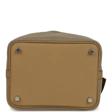 HERMÈS Hermes Picotin Cargo 18 Beiga Marfa Toile Canvas and Poussiere Swift Palladium Hardware | Thumbnail 6 HERMÈS Hermes Picotin Cargo 18 Beiga Marfa Toile Canvas and Poussiere Swift Palladium Hardware | Thumbnail 6