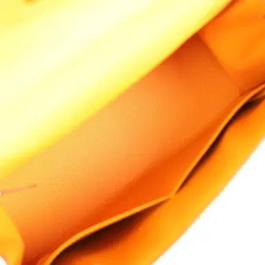 HERMÈS Pre-owned Hermes Special Order (HSS) Kelly Sellier 28 Jaune Ambre and Etoupe Epsom Brushed Gold Hardware | Thumbnail 8 HERMÈS Pre-owned Hermes Special Order (HSS) Kelly Sellier 28 Jaune Ambre and Etoupe Epsom Brushed Gold Hardware | Thumbnail 8